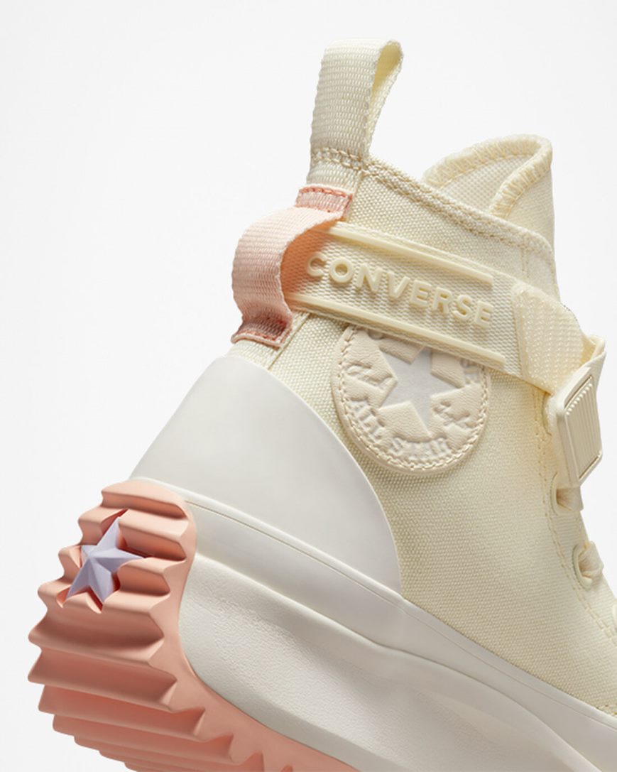Women's Converse Run Star Hike Utility Strap High Top Platform Shoes Beige | AU 5C89EY
